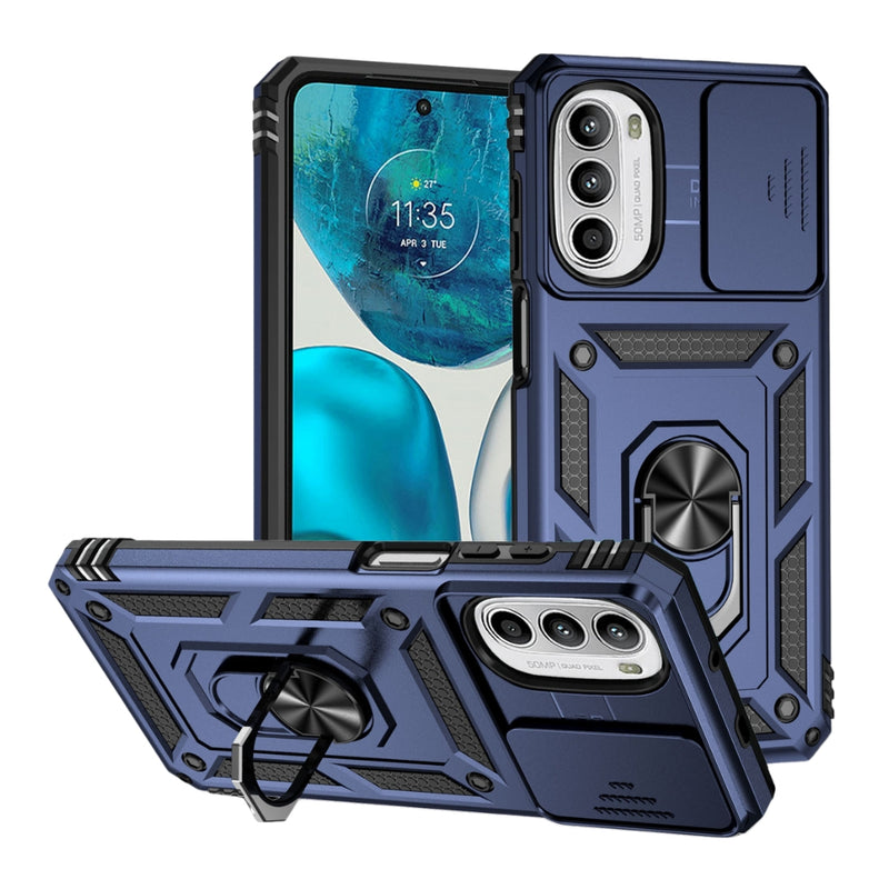 Load image into Gallery viewer, Motorola Moto G52/G82 - Heavy Duty Ring Holder Case with Shockproof &amp; Camera Guard Design - Polar Tech Australia
