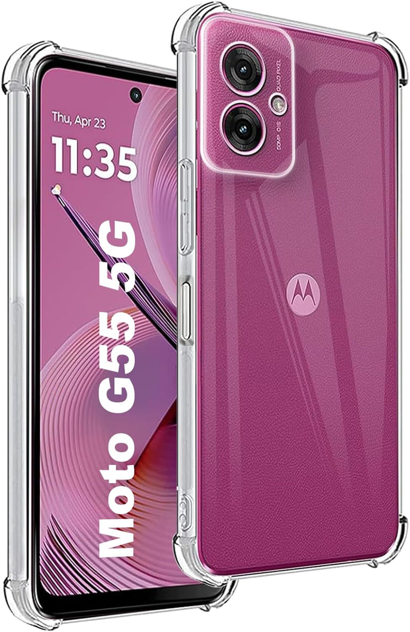 Load image into Gallery viewer, Motorola Moto G55 5G - AirPillow Cushion Transparent Soft Clear TPU Four Corners Protective Case - Polar Tech Australia
