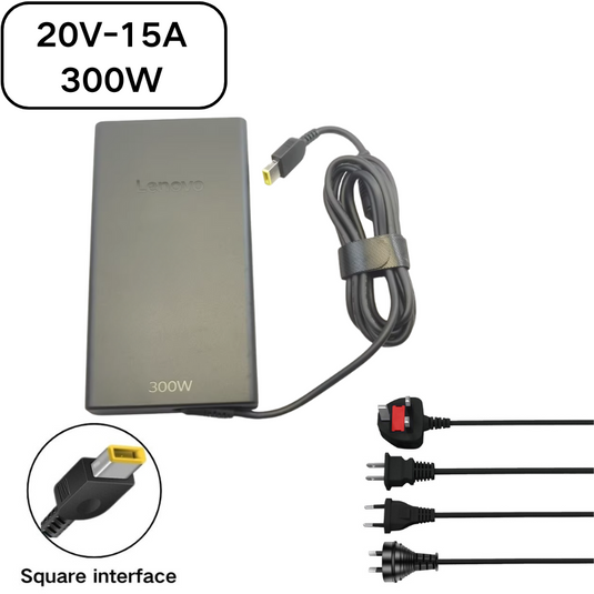 [20V-15A/300W][Yellow Square Slim Tip][Slim GaN] Lenovo Legion R9000P Y9000 Y7000P Y9000K R9000K Y9000P Y7000P Y9000P 2025 Gaming Series - Laptop AC Power Supply Adapter Charger - Polar Tech Australia
