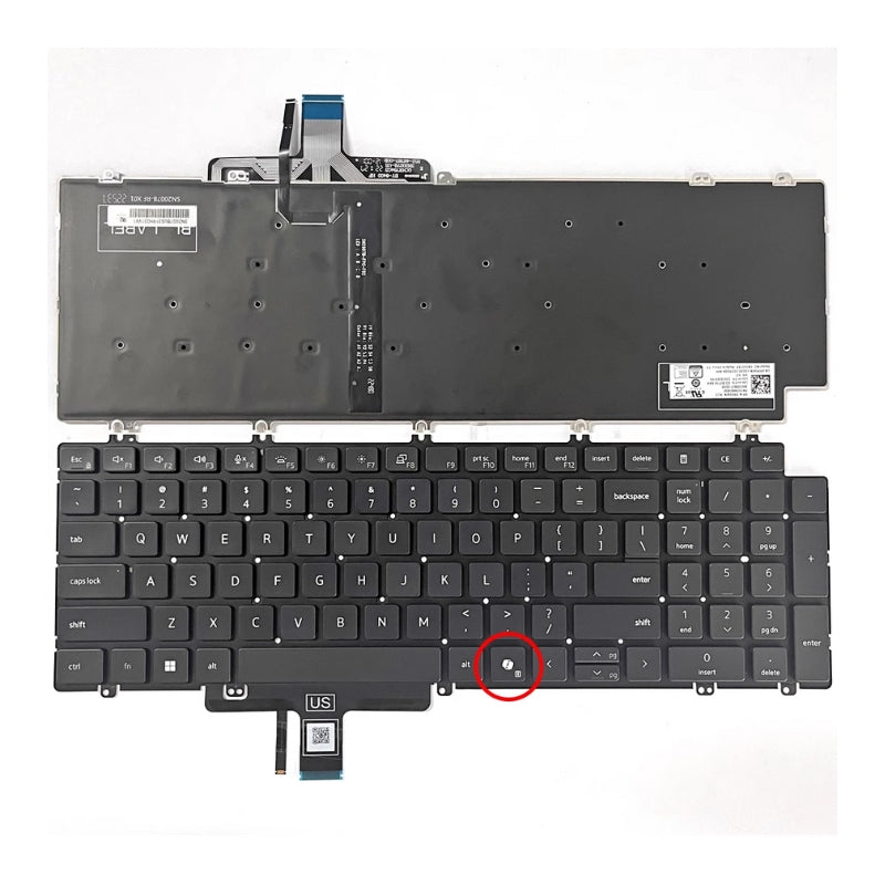 Load image into Gallery viewer, Dell Latitude 5520 5521 5530 5531 5540 Series - Laptop Keyboard With Backlit US Layout
