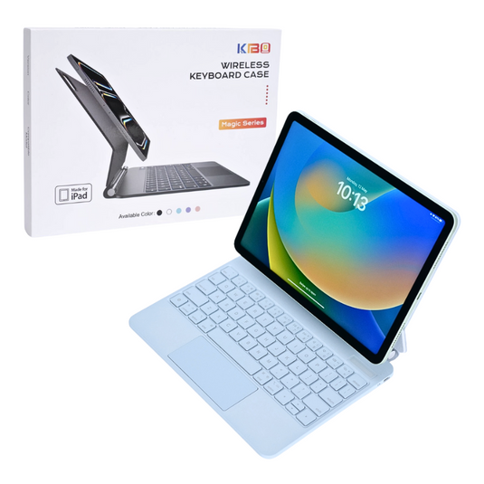 Magic Magnetic Floating Trackpad Wireless 7 Multi-Color Backlit Keyboard Case for Apple iPad Pro 12.9" 3rd/4/5/6th & Air 13” M2/M3 (2024/2025)