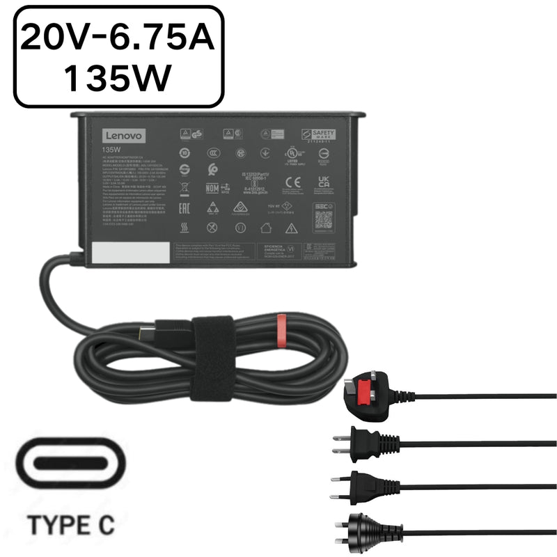 Load image into Gallery viewer, [20V-6.75A/135W][Type C] Lenovo Thinkpad Laptop AC Power Supply Adapter Charger - Polar Tech Australia

