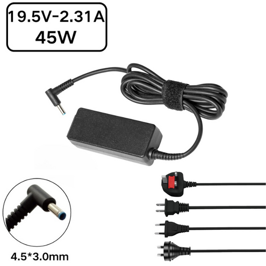 [19.5V-2.31A/45W][4.5x3.0 Blue Tip] HP Pavilion 11 13 15 & HP Elitebook Folio Laptop AC Power Supply Adapter Charger - Polar Tech Australia