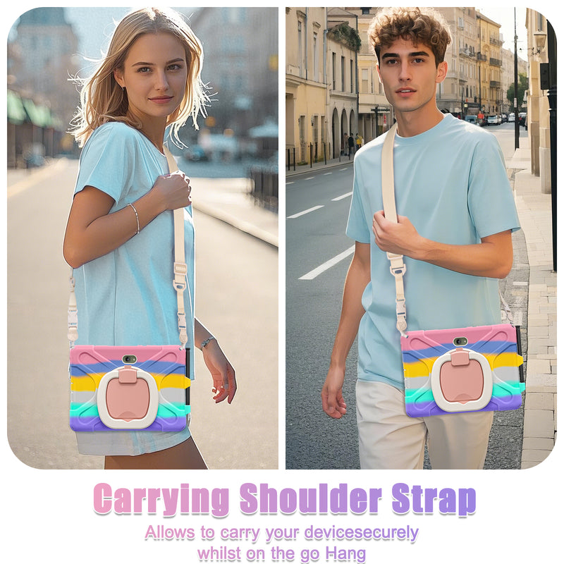 Chargez l&#39;image dans la visionneuse de la galerie, Samsung Galaxy Tab Active Pro / Active 4 Pro / Active 5 Pro Series - Heavy Duty 360 Degree Rotate Stand Hand Strap Case With Shoulder Strap - Polar Tech Australia
