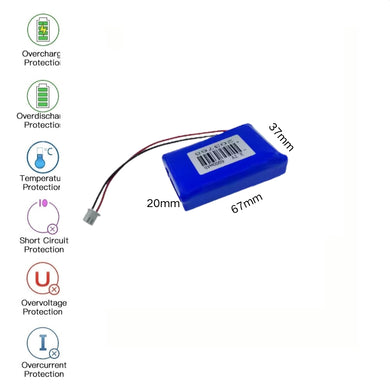 [PH2.0-JST Connector][203765] Universal 6000mAh 3.7V Rechargeable Li-Ion Lithium Polymer Battery - Polar Tech Australia