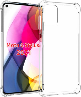 Motorola Moto G Stylus 2021 - AirPillow Cushion Transparent Soft Clear TPU Four Corners Protective Case - Polar Tech Australia