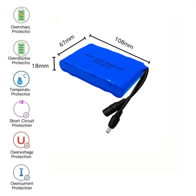 [DC Connector][18650] Universal 3000mAh 24V Rechargeable Li-Ion Lithium Polymer Battery - Polar Tech Australia