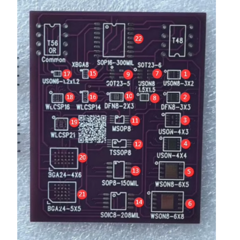Cargue la imagen en el visor de la galería, T22 Laptop Serial Number Modification BIOS Multi-Function Programming Adapter Board for WLCSP 4x3 and 4x5 WSON - Polar Tech Australia
