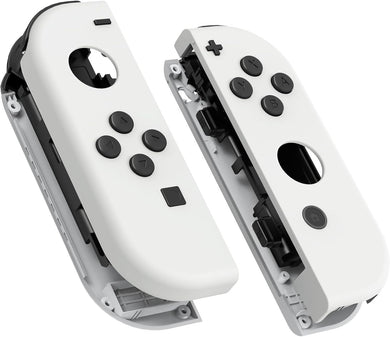 Nintendo Switch & Switch OLED White Custom Housing Case with Full Set Button for Joycon Handheld Controller Replacement Shell Buttons