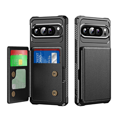 Google Pixel 9 Pro XL - Horizontal Flip Card Bag Holder Leather Phone Case - Polar Tech Australia