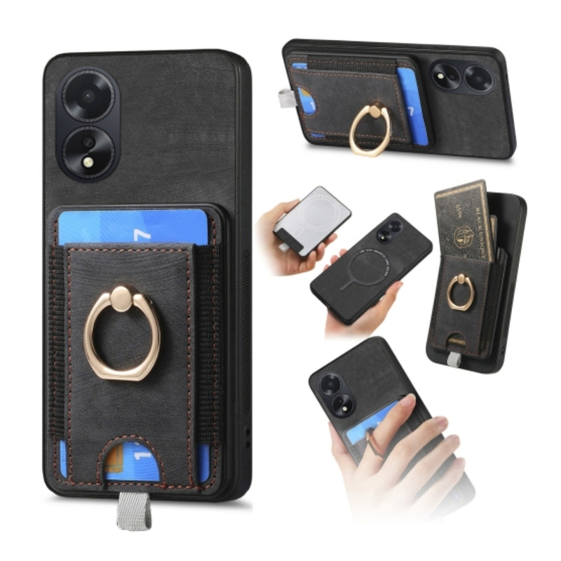 Load image into Gallery viewer, OPPO A38 4G/A18 4G - Retro Splitable Magnetic Card Bag Leather Phone Case - Polar Tech Australia
