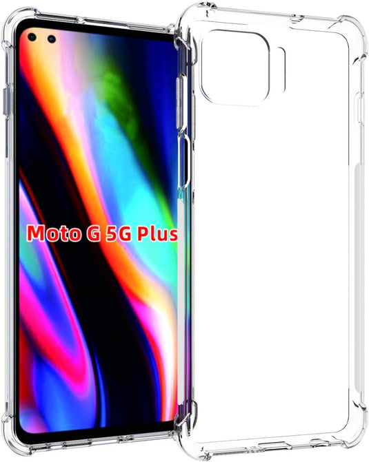 Motorola Moto G 5G Plus - AirPillow Cushion Transparent Soft Clear TPU Four Corners Protective Case - Polar Tech Australia