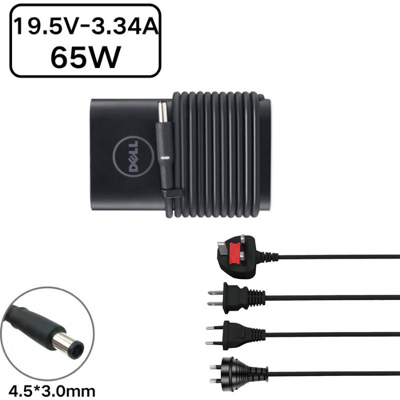 Cargue la imagen en el visor de la galería, [19.5V-3.34A/65W][4.5*3.0][Round] Dell Inspiron Laptop AC Power Adapter Laptop Charger
