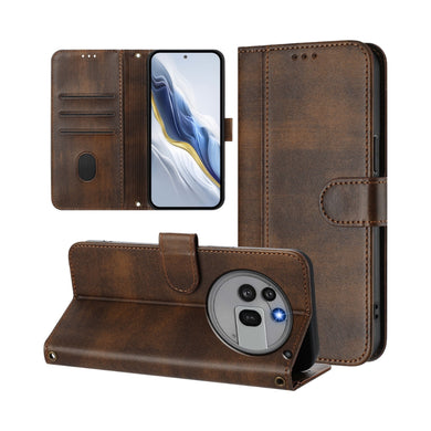 Nothing Phone (2a) - Line Splicing Buckle Retro Leather Phone Case