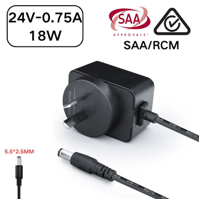 [SAA/RCM][24V][5.5x2.5 & 5.5x2.1] Universal Computer/Monitor/LED Strip/Light Module/Speaker/CCTV/Router/Camera - Power Supply Adapter Wall Charger