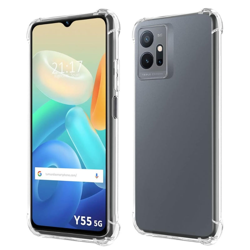 Cargue la imagen en el visor de la galería, Vivo Y55 5G - AirPillow Cushion Transparent Soft Clear TPU Four Corners Protective Case - Polar Tech Australia
