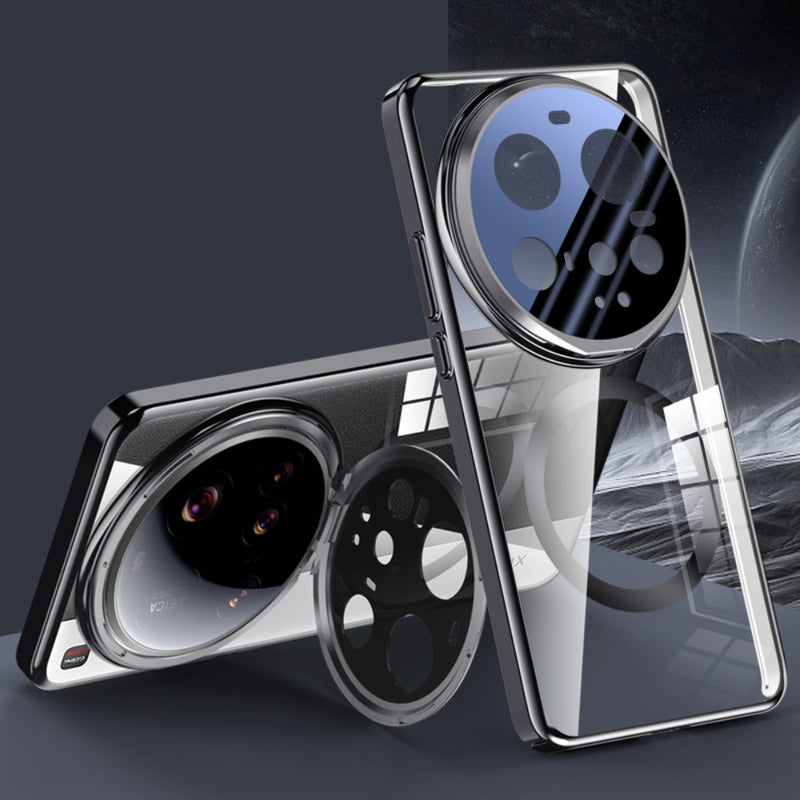 Cargue la imagen en el visor de la galería, [Magsafe Compatible] Xiaomi Mi 15 Ultra - Ice-transparent Metal Lens Holder MagSafe Plating Phone Case - Polar Tech Australia
