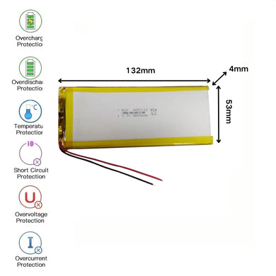 [PH2.0-JST Connector][4053132] Universal 5000mAh 3.7V Rechargeable Li-Ion Lithium Polymer Battery - Polar Tech Australia