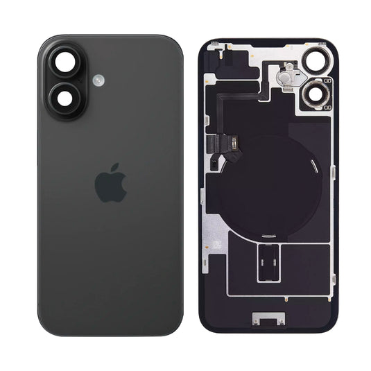 [Assembly With Flex] Apple iPhone 16 Plus - Back Rear Glass With Steel Plate With Wireless NFC Charging MagSafe Magnet & Flashlight Flex - Polar Tech Australia