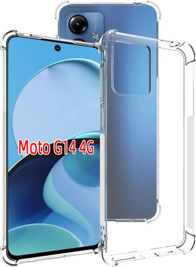 Motorola Moto G14 - AirPillow Cushion Transparent Soft Clear TPU Four Corners Protective Case - Polar Tech Australia