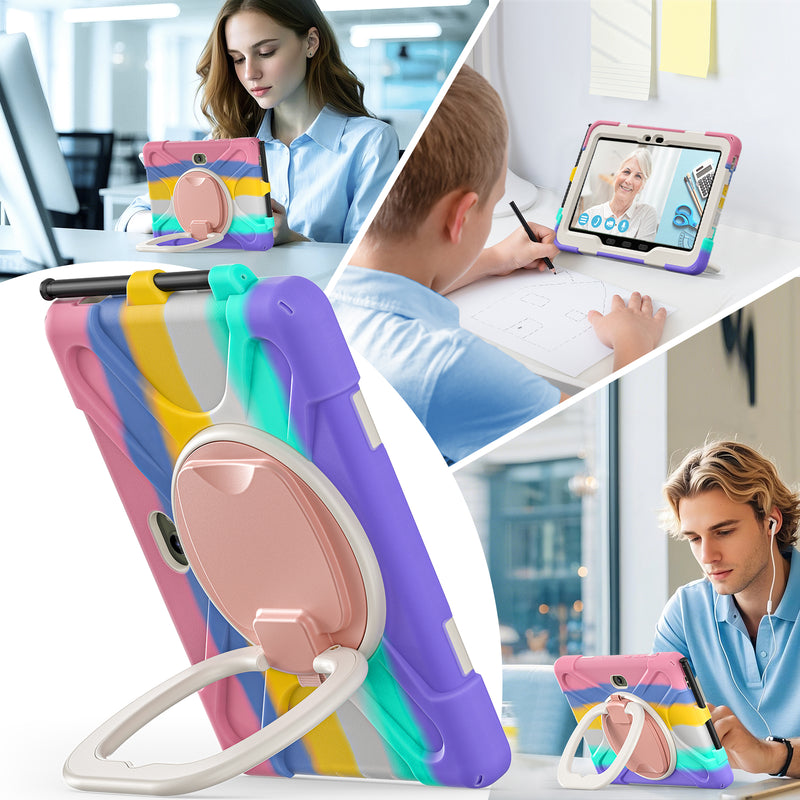 Chargez l&#39;image dans la visionneuse de la galerie, Samsung Galaxy Tab Active Pro / Active 4 Pro / Active 5 Pro Series - Heavy Duty 360 Degree Rotate Stand Hand Strap Case With Shoulder Strap - Polar Tech Australia

