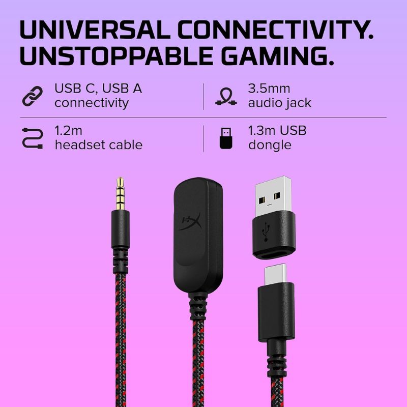 Cargue la imagen en el visor de la galería, HyperX Cloud III – Wired Gaming Headset, PC, PS5, Xbox Series X|S, Angled 53mm Drivers, DTS, Memory Foam, Durable Frame, Ultra-Clear 10mm Mic, USB-C, USB-A, 3.5mm
