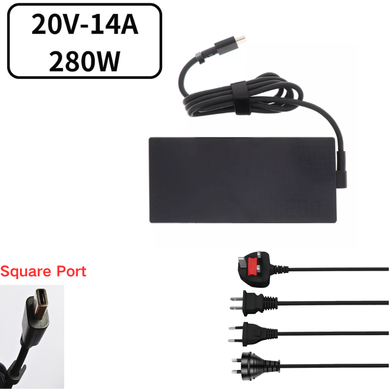 Load image into Gallery viewer, [20V-14A/280W][Square Port] Asus ROG Strix Scar 16 2025 G615 G635 Series - Laptop AC Power Supply Adapter Charger
