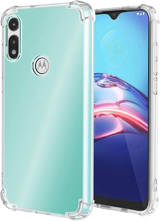 Motorola Moto E 2020 - AirPillow Cushion Transparent Soft Clear TPU Four Corners Protective Case - Polar Tech Australia