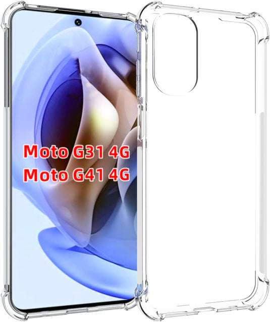 Motorola Moto G41 - AirPillow Cushion Transparent Soft Clear TPU Four Corners Protective Case - Polar Tech Australia
