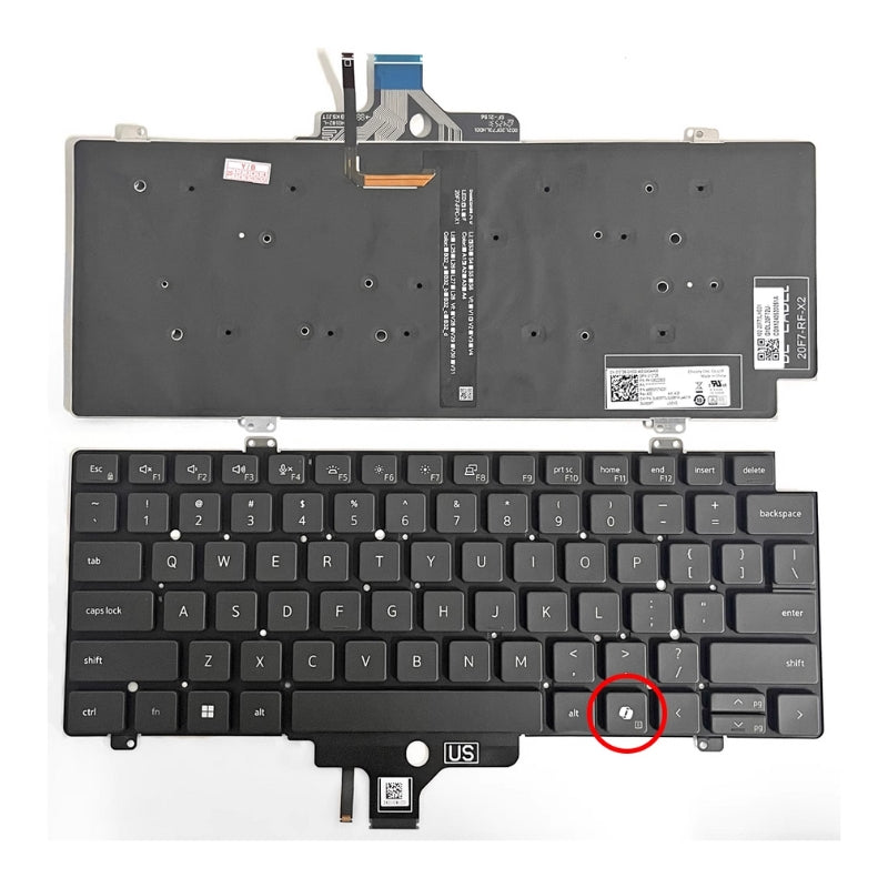 Load image into Gallery viewer, Dell Latitude 3440 3450 5420 5421 5430 5431 5440 Series - Laptop Keyboard With Backlit US Layout
