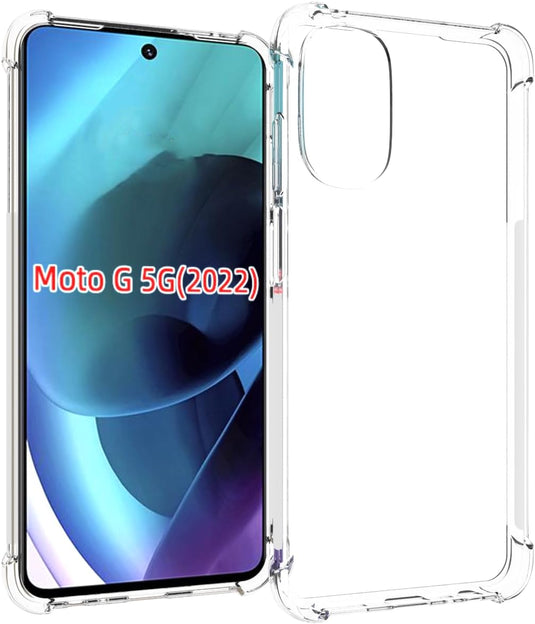 Motorola Moto G 2022 - AirPillow Cushion Transparent Soft Clear TPU Four Corners Protective Case - Polar Tech Australia