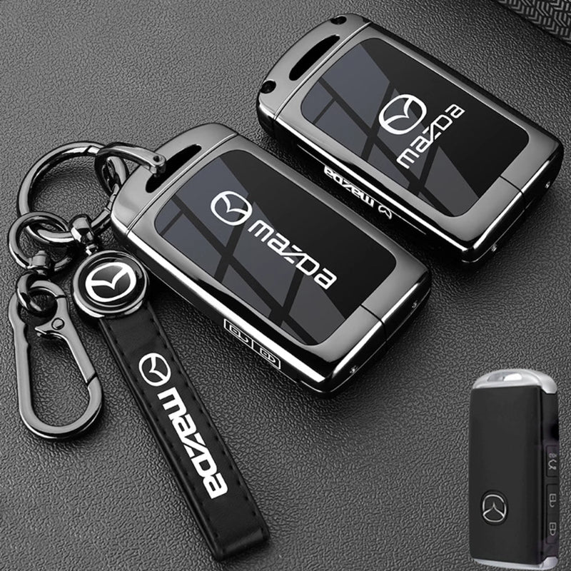 Cargue la imagen en el visor de la galería, Mazda Zinc Alloy Car Key Fob Protective Case Cover For CX5, CX3, CX30, CX7, CX9, Mazda 2, 3, 6
