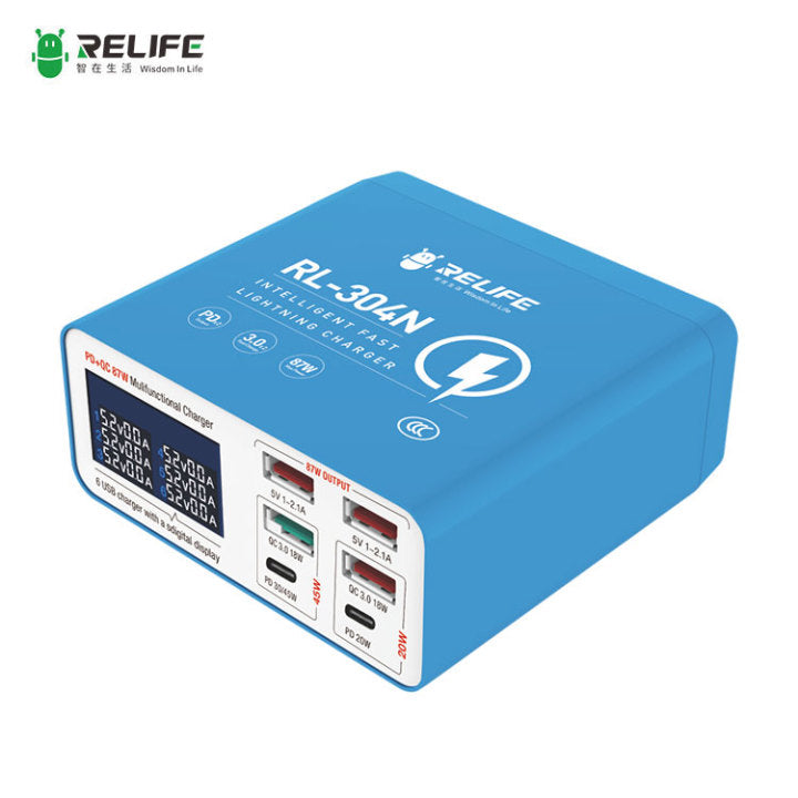Cargue la imagen en el visor de la galería, [RL-304N] RELIFE Intelligent Digital Display 6-Port Charger/Wide Voltage - Polar Tech Australia
