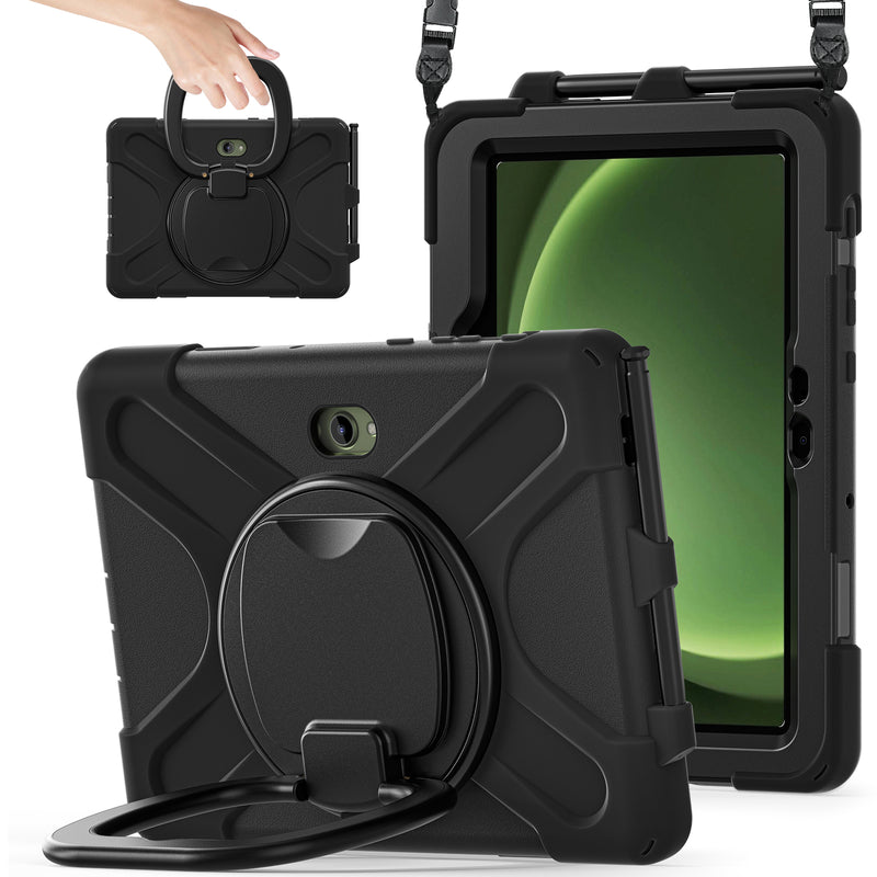 Chargez l&#39;image dans la visionneuse de la galerie, Samsung Galaxy Tab Active Pro / Active 4 Pro / Active 5 Pro Series - Heavy Duty 360 Degree Rotate Stand Hand Strap Case With Shoulder Strap - Polar Tech Australia
