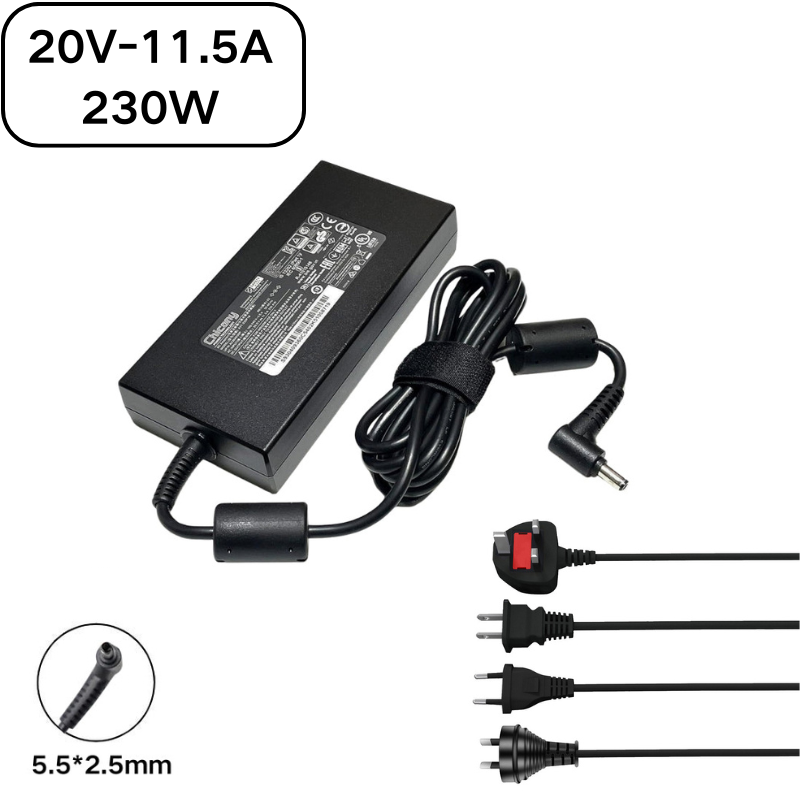 Load image into Gallery viewer, [20V-11.5A/230W][5.5*2.5] MSI GS66 GS76 WS66 WS76 Msi Creator 15 17 Laptop AC Power Supply Adapter Charger
