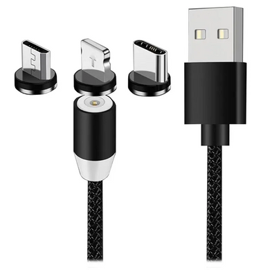 [Lightning / Micro / USB Type C] 3 in 1 Magnetic Charging Adapter Charger Cable Kit