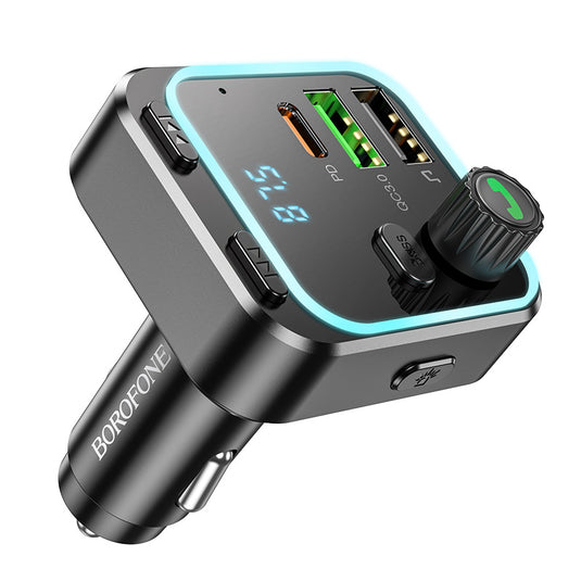 [BC53] HOCO Dual USB + PD USB-C Port 20W Car Charging Adapter With FM Transmitter - Polar Tech Australia