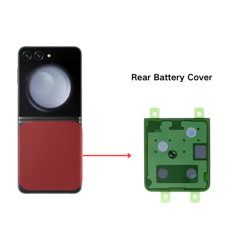 Cargue la imagen en el visor de la galería, [GH82-31929] Samsung Galaxy Z Flip 5 5G (SM-F731) - Rear Battery Cover / Top Rear Cover Glass - Polar Tech Australia
