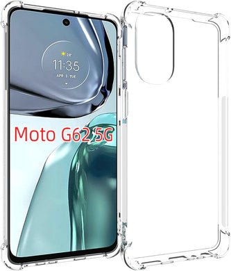 Motorola Moto G62 5G - AirPillow Cushion Transparent Soft Clear TPU Four Corners Protective Case - Polar Tech Australia