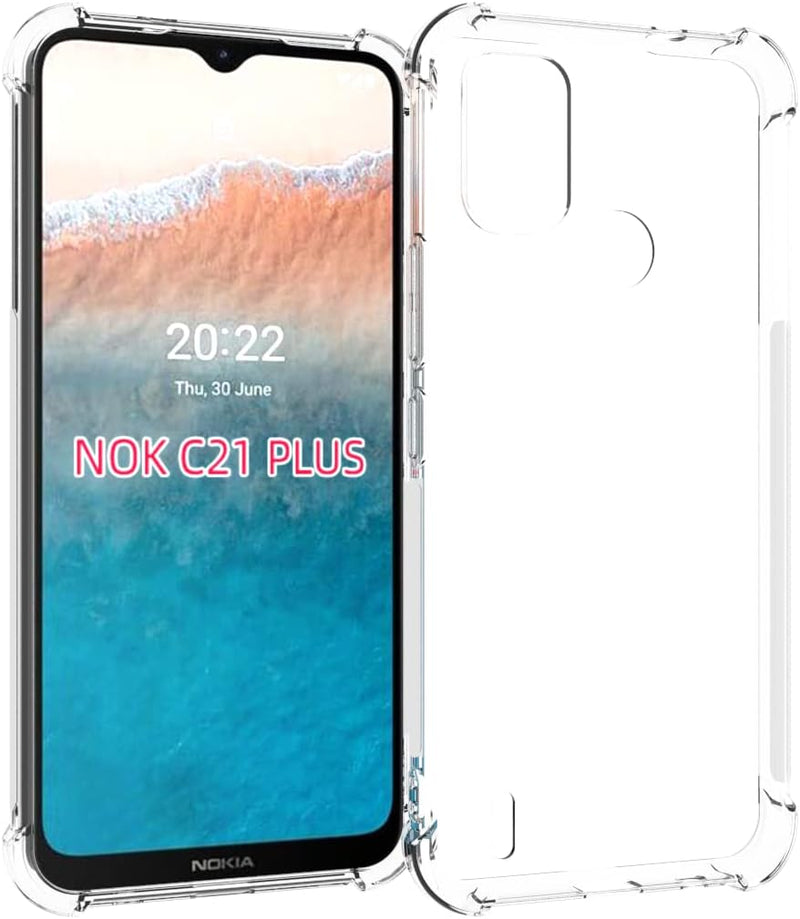 Cargue la imagen en el visor de la galería, Nokia C21 Plus - AirPillow Cushion Transparent Soft Clear TPU Four Corners Protective Case - Polar Tech Australia
