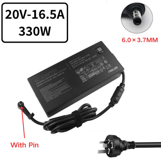 [20V-16.5A/330W][6.0x3.7] Asus ROG Scar i9-12950HX 3080TI  A22-330P1A Laptop AC Power Supply Adapter Charger