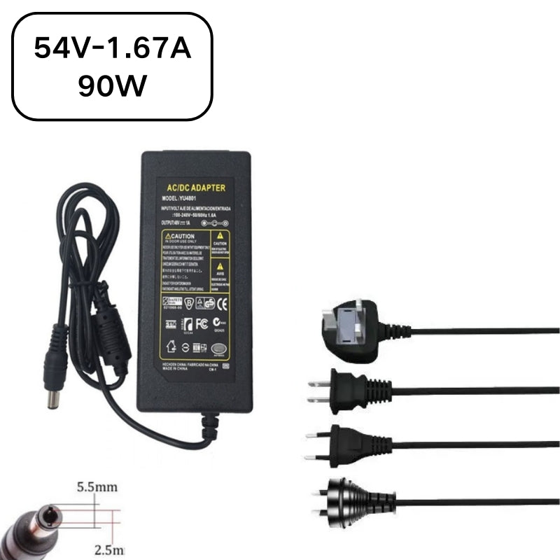 Chargez l&#39;image dans la visionneuse de la galerie, [54V-1.67A][5.5x2.5] Universal Computer/Monitor/CCTV POE Switch - Power Supply Adapter Wall Charger - Polar Tech Australia
