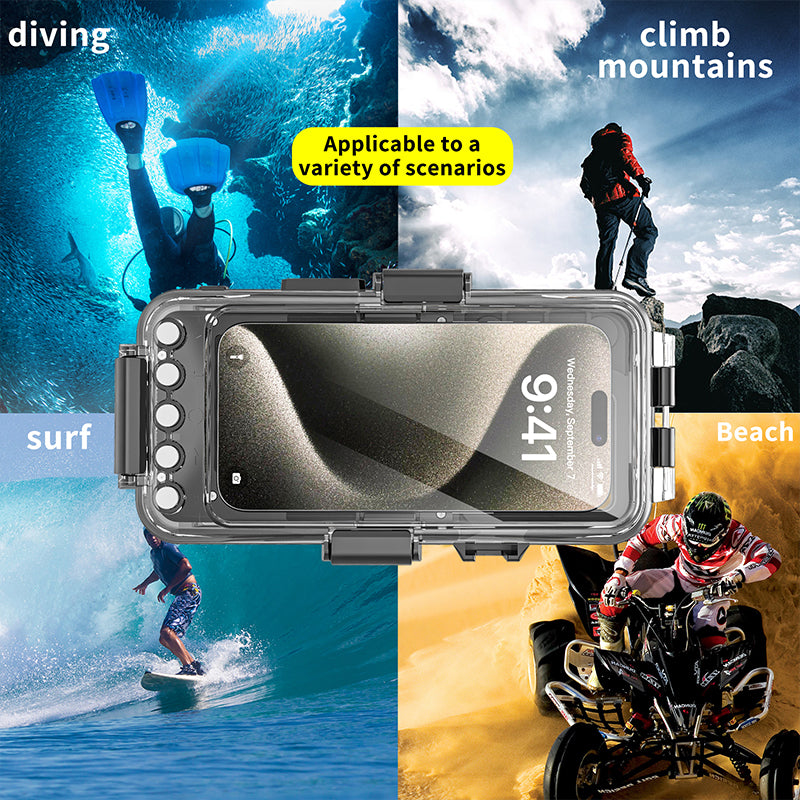 Cargue la imagen en el visor de la galería, [Upgade Version Bluetooth Version][Diving IPX8 30M/98FT Waterproof] Universal iPhone Samsung Google Moto - Redpepper Underwater Protective Lanyard Mobile Phone Case - Polar Tech Australia
