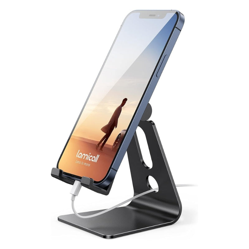 Chargez l&#39;image dans la visionneuse de la galerie, Adjustable Cell Phone Stand, Lamicall Phone Stand Cradle, Dock, Holder Compatible with iPhone Samsung Accessories Desk, Android Smartphone
