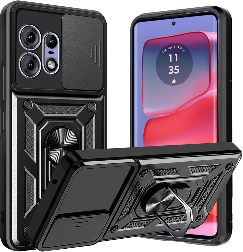 Chargez l&#39;image dans la visionneuse de la galerie, [Built-in 360-degree rotatable ring bracket][Camera Cover] Motorola Moto Edge 50 Pro - Shield Shockproof Rugged Heavy Duty Case - Polar Tech Australia
