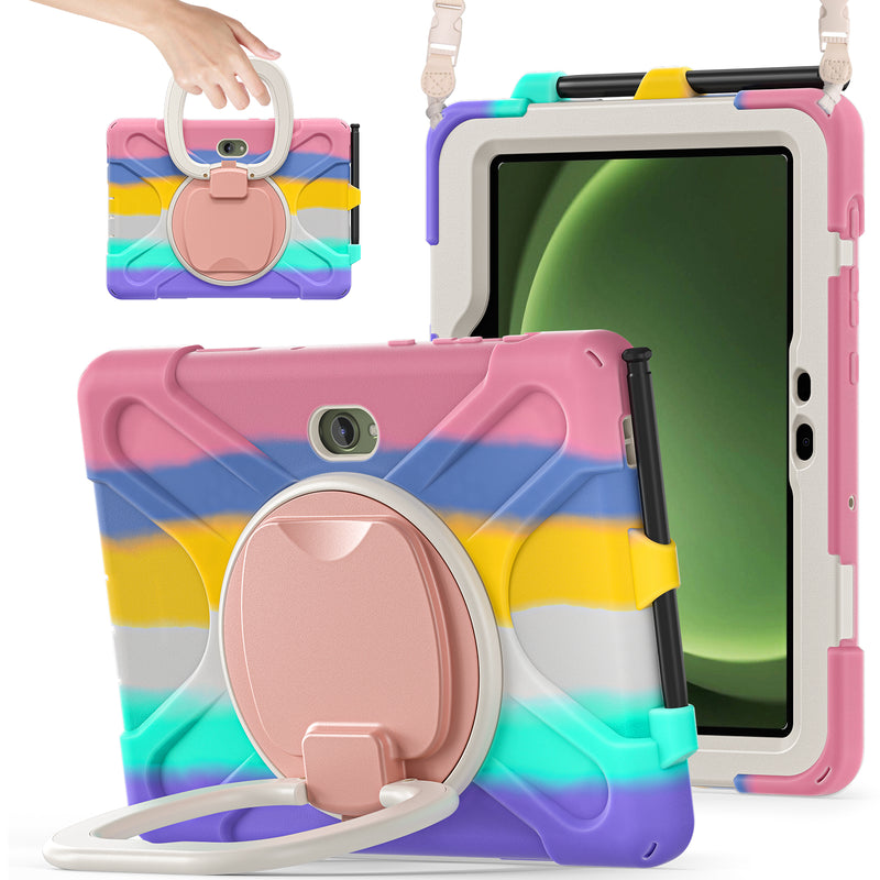 Chargez l&#39;image dans la visionneuse de la galerie, Samsung Galaxy Tab Active Pro / Active 4 Pro / Active 5 Pro Series - Heavy Duty 360 Degree Rotate Stand Hand Strap Case With Shoulder Strap - Polar Tech Australia
