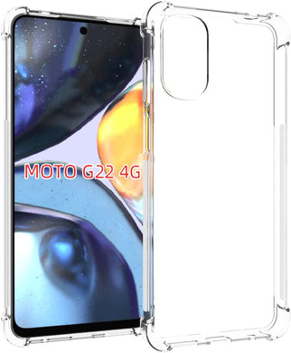 Motorola Moto G22 - AirPillow Cushion Transparent Soft Clear TPU Four Corners Protective Case - Polar Tech Australia