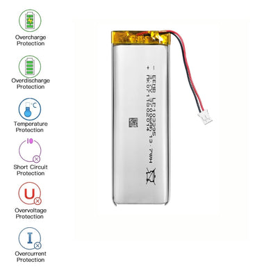 [PH2.0-JST Connector][103395] Universal 3700mAh 3.7V Rechargeable Li-Ion Lithium Polymer Battery - Polar Tech Australia