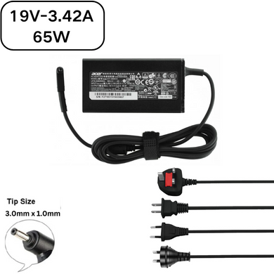 [19V-3.42A/65W][3.0x1.0 & 3.0x1.1] Acer TravelMate X349-M P648-G3-M Laptop AC Power Supply Adapter Charger - Polar Tech Australia