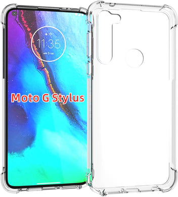 Motorola Moto G Stylus 2020 - AirPillow Cushion Transparent Soft Clear TPU Four Corners Protective Case - Polar Tech Australia